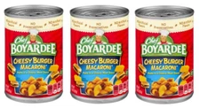 3 Chef Boyardee Cheesy Burger Macaroni Pasta in Cheesy Meat Sauce, 15 oz Cans