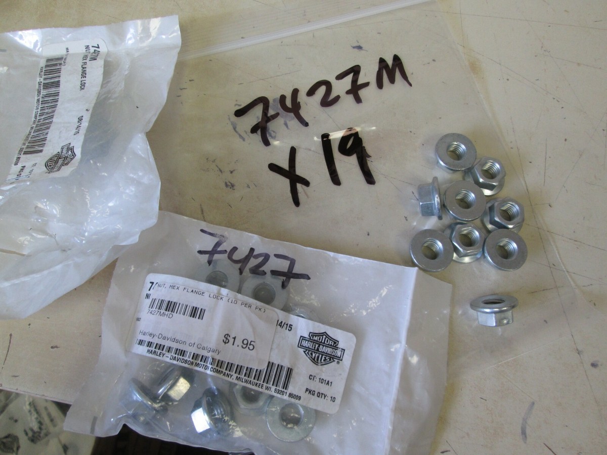【なっお】②FB HARLEY OEM Flange Lock Hex Nut PN 7427M - GETS NINETEEN 19 | eBay