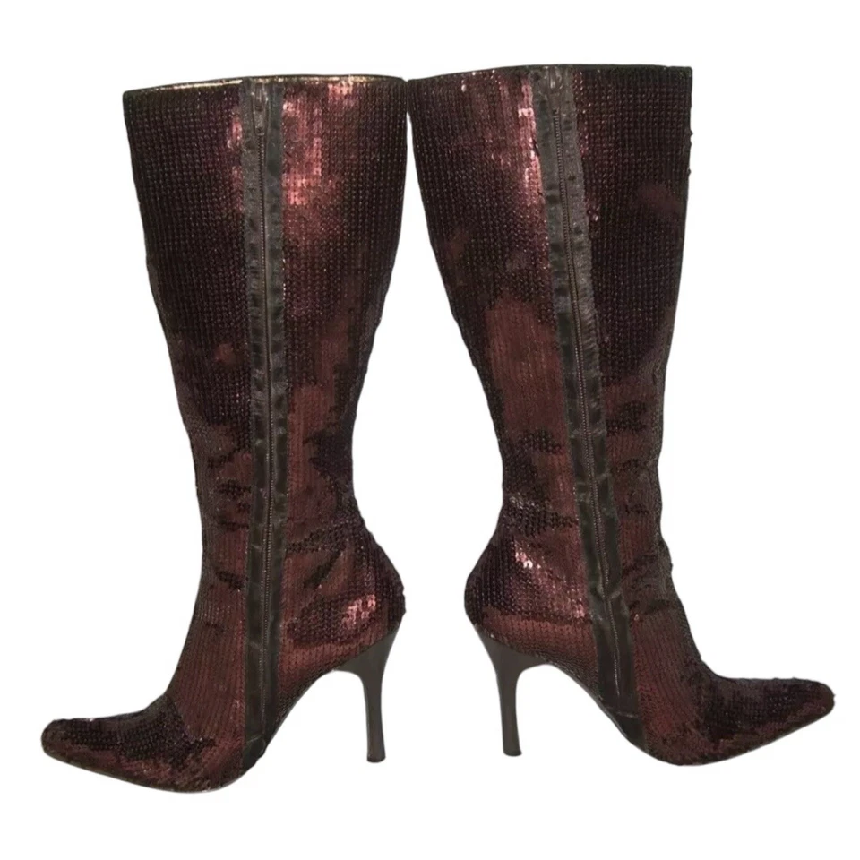 Botas Anne Michelle Lentejuelas Bronce Rockstar Taylor Swift Eras Tour Baddie Glam Foto 4 de 4