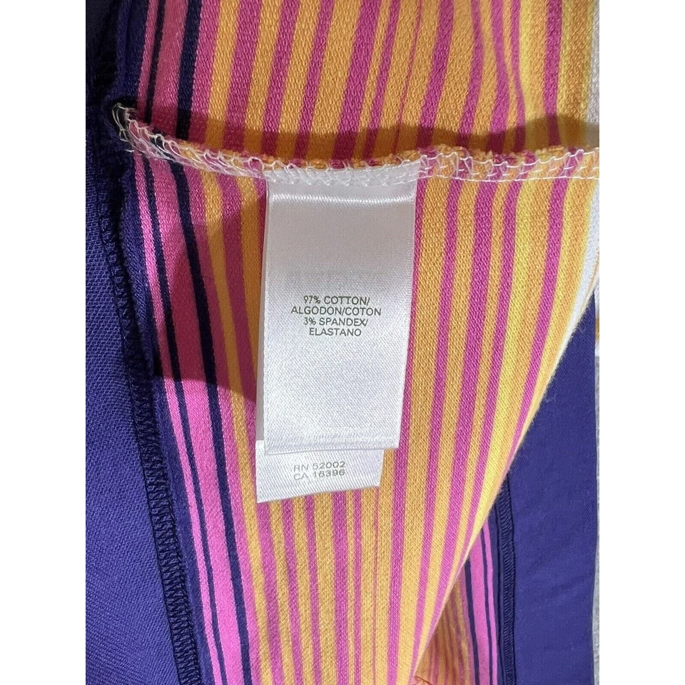 Liz Golf Collared Sleeveless Striped Tank Top Womens Size 1X Stretch 1/4 Zip - Image 4 of 4