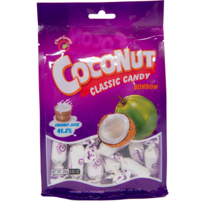 1 BAG Chun Guang Coconut Hard Candy 8.82 oz Bonbon English Packaging