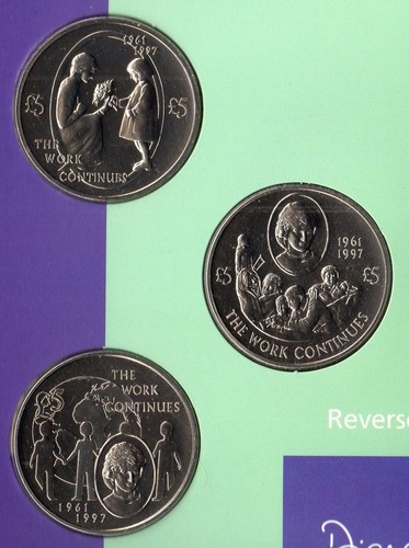 Channel Islands 2002 3x BU £5 Coin Pack, Diana Princess of Wales (Ref. t6522) - Picture 4 of 8