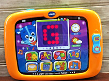 Vtech Light-Up Baby Touch Tablet Pre-School Learning Kids Tablet TESTED WORKING 
