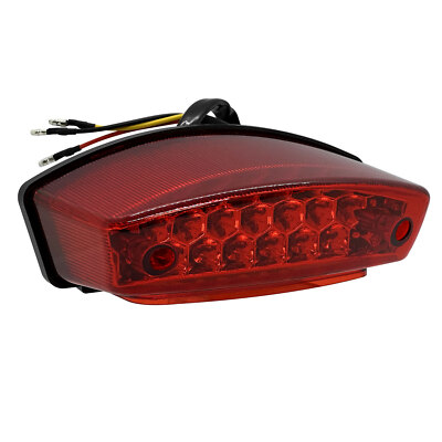 Fanale Posteriore Per Moto Faretto Posteriore LED Per Moto, Enduro, Motocross – Luce Stop E Posizione, Facile Montaggio – Colore Rosso