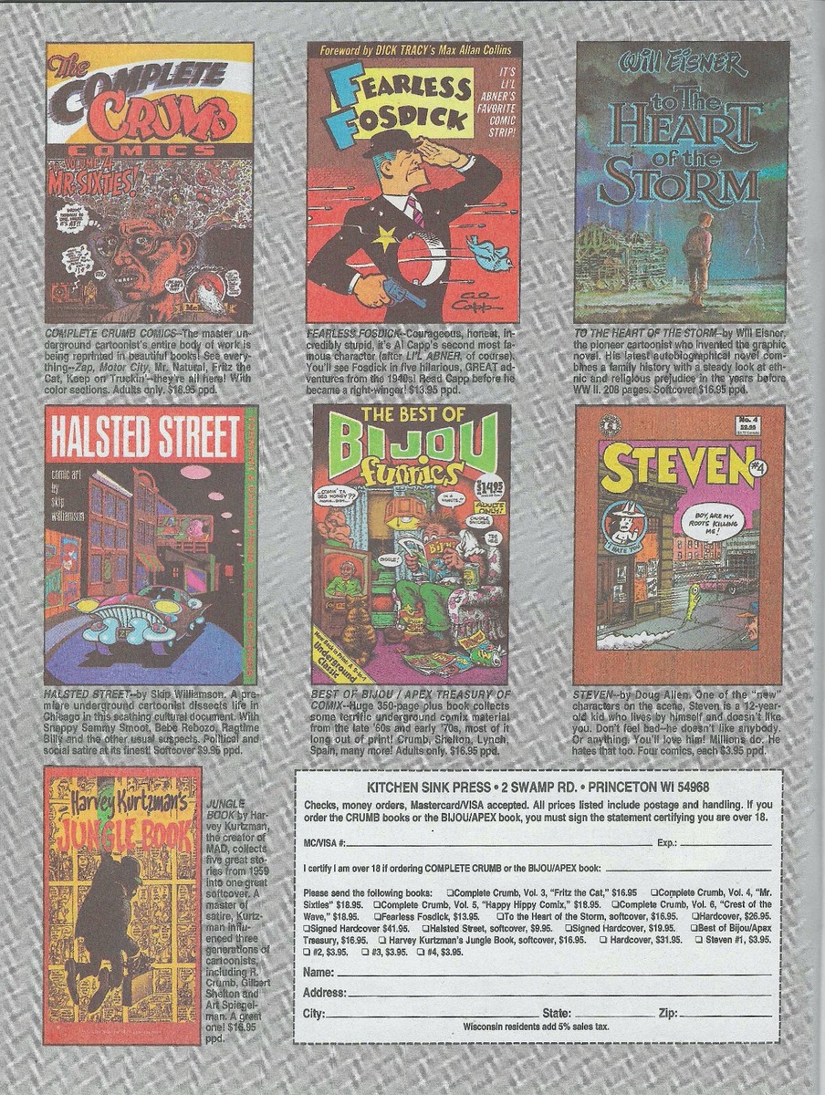 Grateful Dead Comix No. 1 (1991 Kitchen Sink Press) Jerry