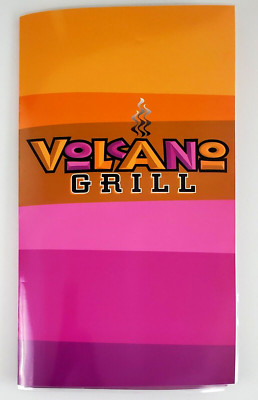 1990s Southfield MI Michigan Volcano Grill Restaurant CLOSED Vintage Retro Menu
