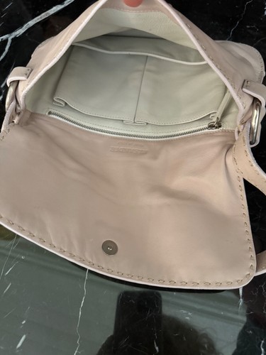 Jil Sander Soft Leather Blush Pink Shoulder Bag Handbag LOGO Small Made in Italy - Picture 13 of 24