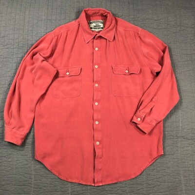 Vintage Ce N'est Pas Un Chapeau Shirt Men 3 Large Pink Salmon Silk Danial Nord