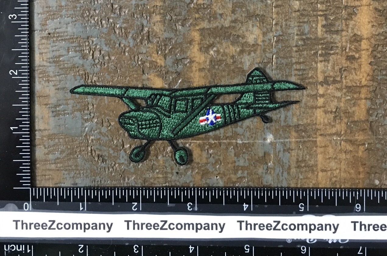 Vintage CESSNA O-1 BIRD DOG Military Airplane Aircraft Iron-On Patch USAF