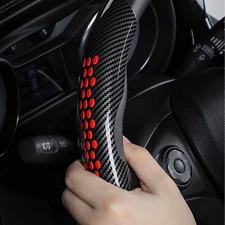 Red Carbon-Fiber Steering Wheel Booster Cover Non-slip Car Interior Accessories/