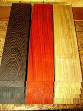 15 PIECES KD SANDED THIN WENGE, PADAUK, CANARYWOOD 12" X 3" X 1/4"