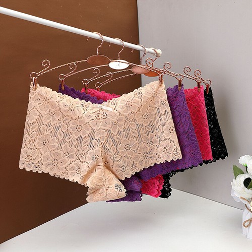 6er Pack Set Sexy Damen durchsichtige Spitze Höschen Boyshorts Unterwäsche Dessous - Bild 2 von 17