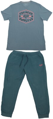Fox Lolo Fleece Pants Dark Indigo XL - Backbone Short Sleeve Tech T-Shirt Blau
