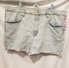 Wild Fable Denim Shorts Women Sz 18 Blue Acid...