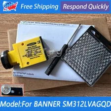 For Banner Mini-Beam SM312LVAGQD 26913 10-30VDC 4Pin Photoelectric Sensor Switch