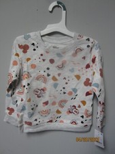Disney Minnie Mouse Toddle Girls Printed Pullover Sweatshirt Size 4T