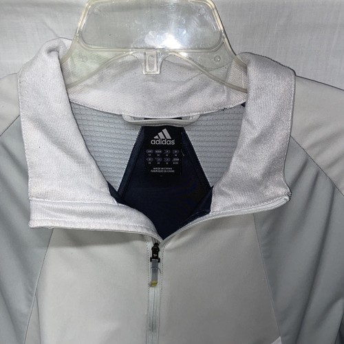 Adidas Athletic Mens Golf Jacket Size Medium Gray Zip Front Long Sleeve Running - Picture 3 of 12