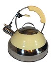 Masterclass Premium Cookware Stainless Steel Enamel Kettle Buttercream Yellow VG