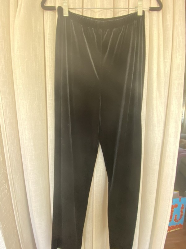 Black Velvet Dress Pant - S
