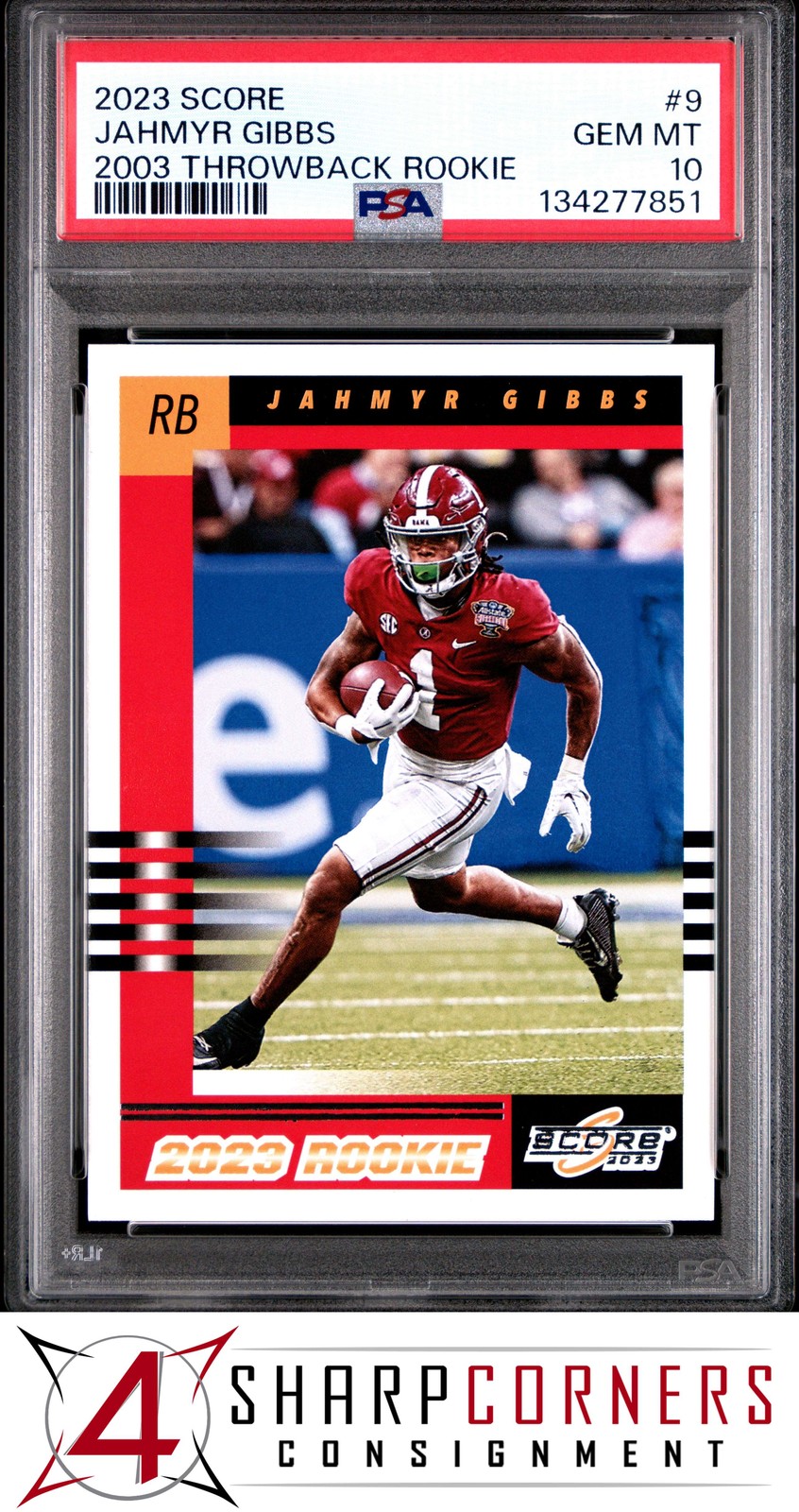Jahmyr Gibbs Panini Score 2003 Throwback Rookie #9 Base