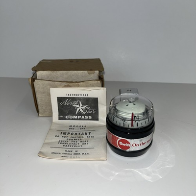 #ad Vtg North Star #x27;SWIFT On The Move#x27; Trucking Advertising Compass w Box amp; Papers $20.00