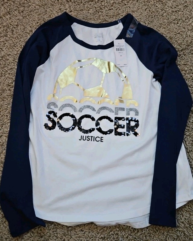 Nwts Girls Size 12 Soccer Shirt From Justice