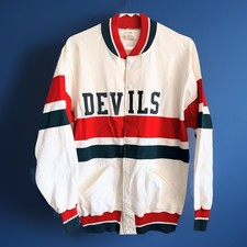 New Jersey Devils Inaugural 1982 Authentic Team Used Jacket Union made America