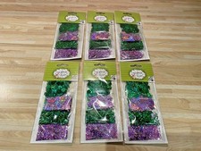 6x Streudeko Glitzer Konfetti Viel Glück! Kleeblatt - Schweinchen 4 Sorten 16g