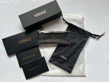 Versace Eyeglasses Storage Box Case Booklet Certificate Dust Bag Black