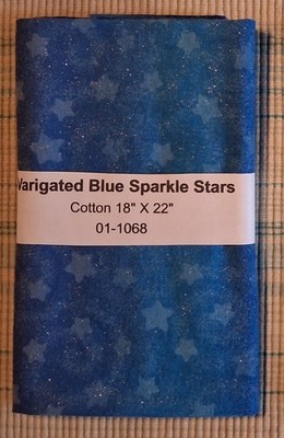 Fat Quarter -  Varigated Blue Sparkle Stars