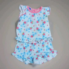 Vintage baby Girl Blues Clues 2 Piece Set - top And Bloomers 12 Months 1 Year