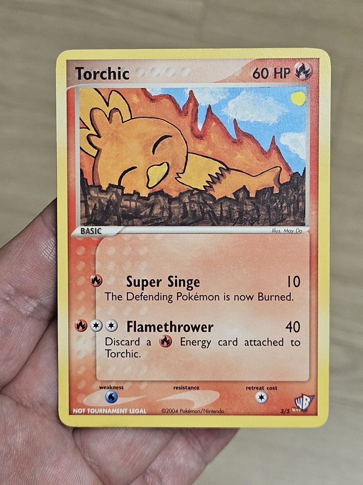 NM Pokemon Cards Torchic #3/5 Kids WB Creator Art Contest Promo  2004 Vintage