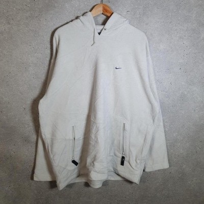 Vintage Nike 90s Club Team Fleece Hoodie Herren XL weiß Swoosh TA4348