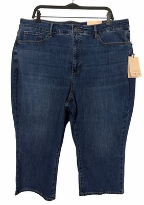 NWT NYDJ Joni High Rise Relaxed Capris Rockford Cool Embrace Sz 20 Petite