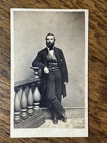 New ListingCivil War Era CDV of Capt. C.C. Sisson, 1st RI Militia (Light Infantry Regiment)