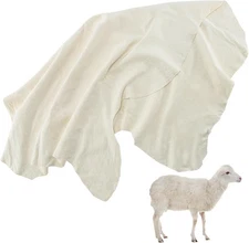 MAQIHAN Chamois Cloth for Car - Sheepskin Cleaning 23.6x35.4, Beige 