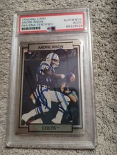 Andre Rison Signed 1990 Action Packed Card.  Vintage early Autograph. PSA / DNA