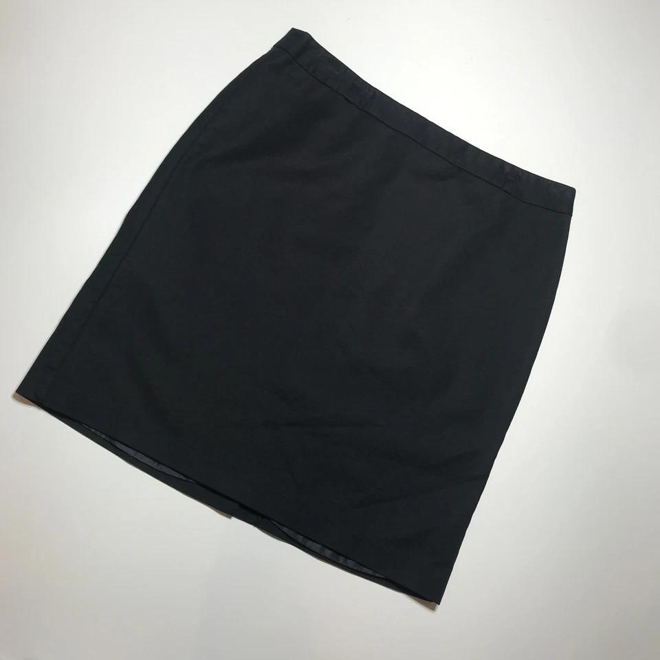 Falda lápiz Van Heusen Studio para mujer 14 tejida algodón elástico 22" largo carrera Foto 2 de 4