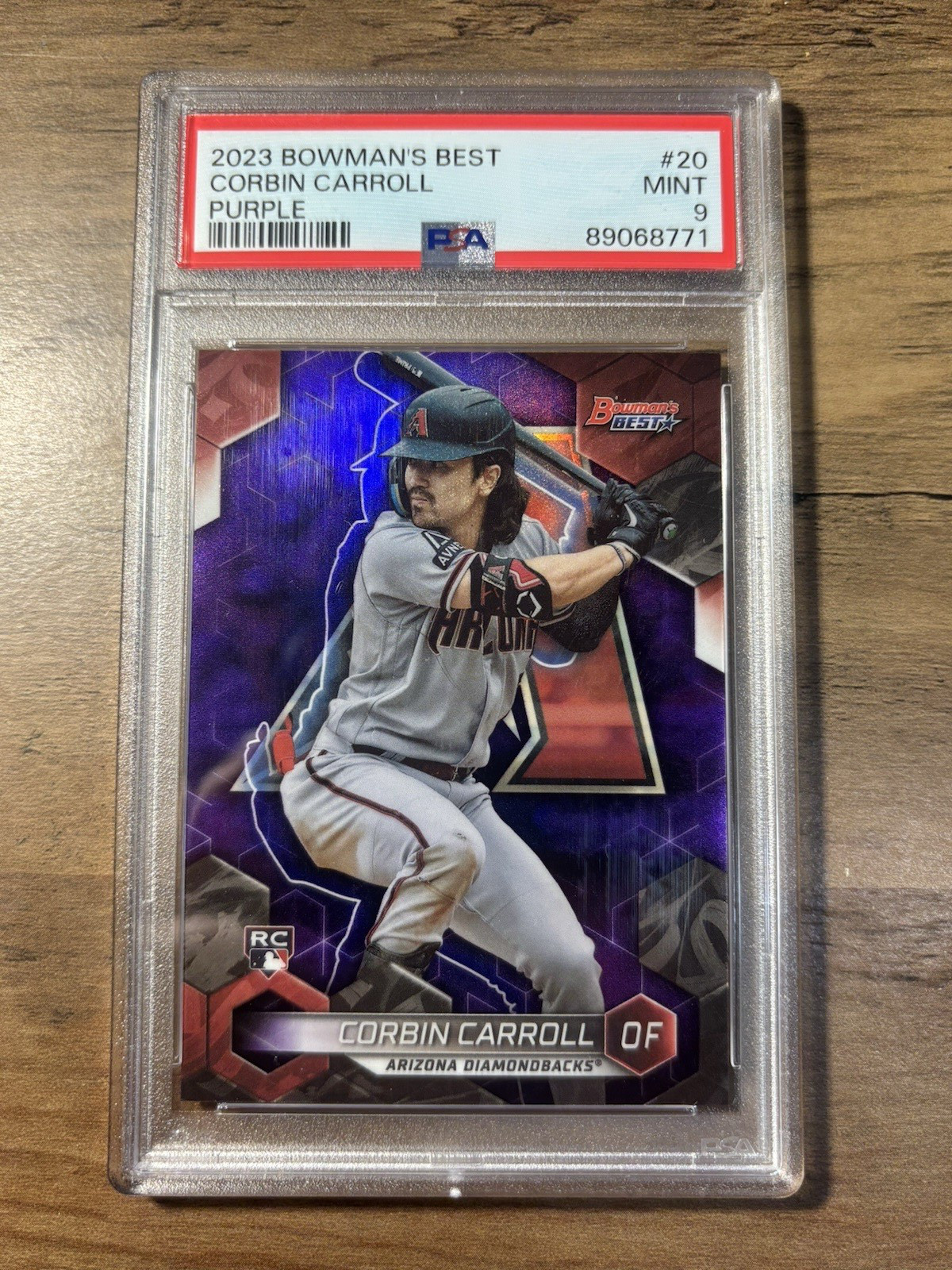 2023 Bowman's Best CORBIN CARROLL PURPLE REFRACTOR PSA 9 RC /250