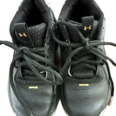 Under Armour Lockdown 5 Boys Basketball Shoes Black Gold