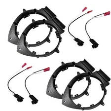 4X 6.5" Stereo Speaker Adapter Spacer Ring W/Harness Plug For Chevy Silverado