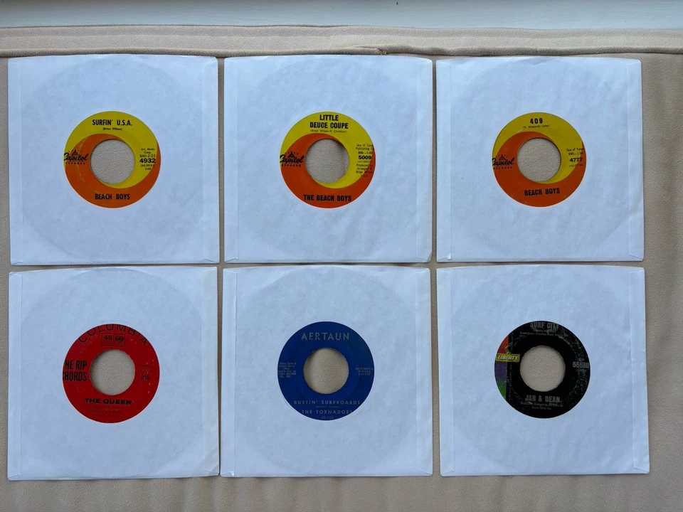 Lot Of 6 Vinyl Records-SURFING-Beach Boys, Rip Chords, Tornadoes, Jan & Dean Foto 3 de 4