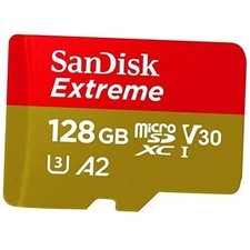 Extreme microSD UHS I Card for 4K Video on Smartphones, Action Cams 128GB