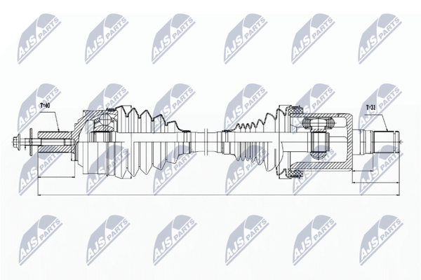 Nty Antriebswelle NPW-VV-021 FüR Volvo-image