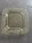 Indiana Glass Lorain Flower Basket Yellow Dinner Plate 10 1/4” Exc Cond No Res!