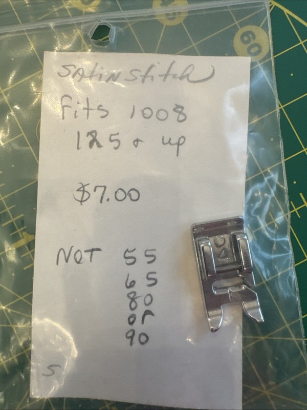 Bernina Snap On Presser Foot For Models 1008, 125-135-150-& Up