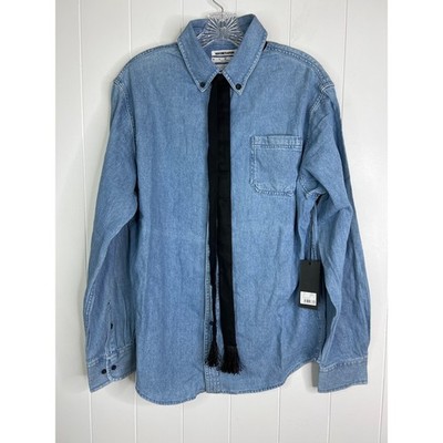 OnexOne Teaspoon Man Vintage Mr. Shirt Denim Button Down Long Sleeve SZ Med NWT