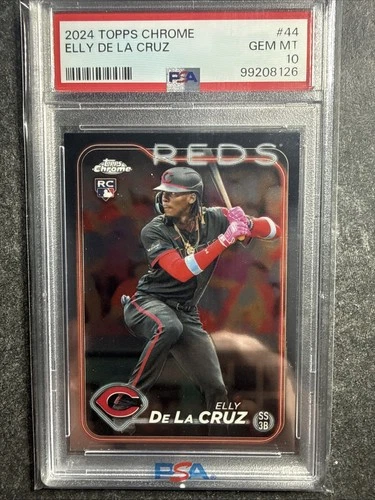 2024 Topps Chrome #44 Elly De La Cruz RC Rookie PSA 10 GEM MINT