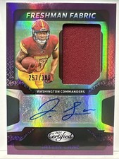 2025 Certified Jaylin Lane RC Freshman Fabric Auto Mirror Purple /399 COMMANDERS
