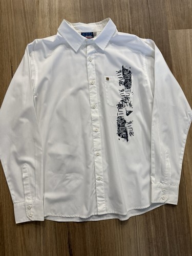 Camisa De Colección Años 00 Quiksilver Surf Wear Manga Larga Abotonada Talla Y2K Grande - Imagen 2 de 5